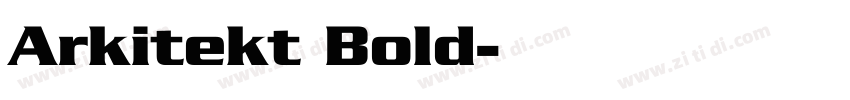 Arkitekt Bold字体转换